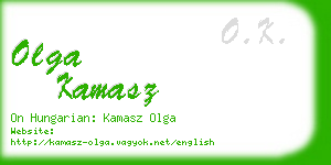 olga kamasz business card